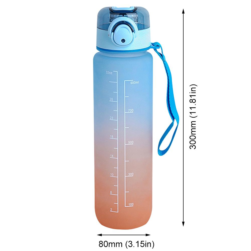 בקבוק מים 1 ליטר עם שיפוע קש בקבוק מי שתייה עמיד בפני דליפות