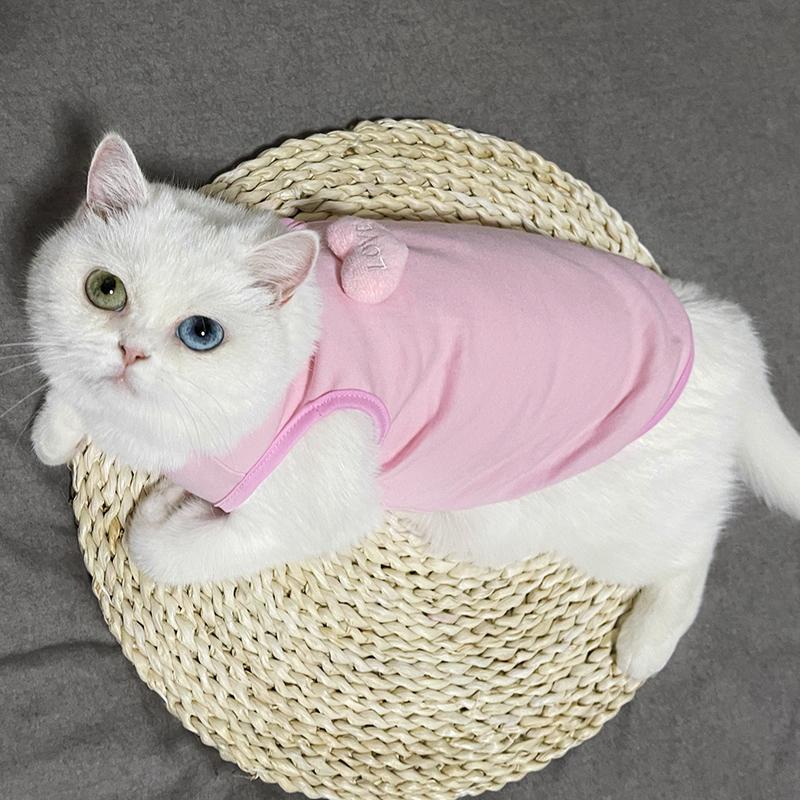 Pet Clothes Cat Vest for Persian Cat Siamese Kitten Spring Autumn Thin Teddy Bear Schnauri Dog Clothes Summer Small Dog Tank Top