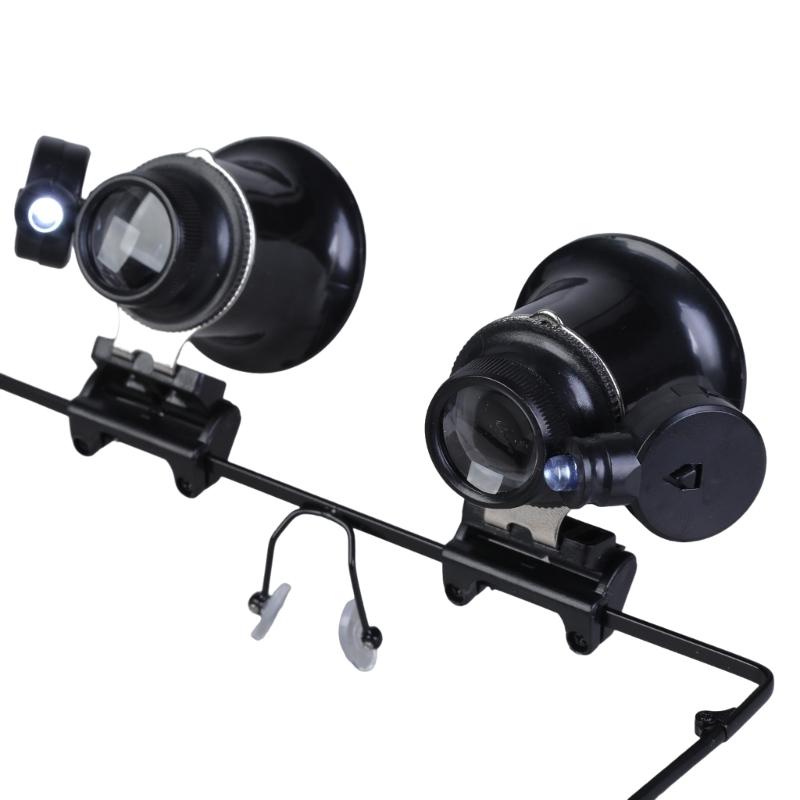 20X Magnification Double Lens Magnifier Suitable For Jewelry Appraisal And Watch Repair Ergonomic Design Comfortable Use