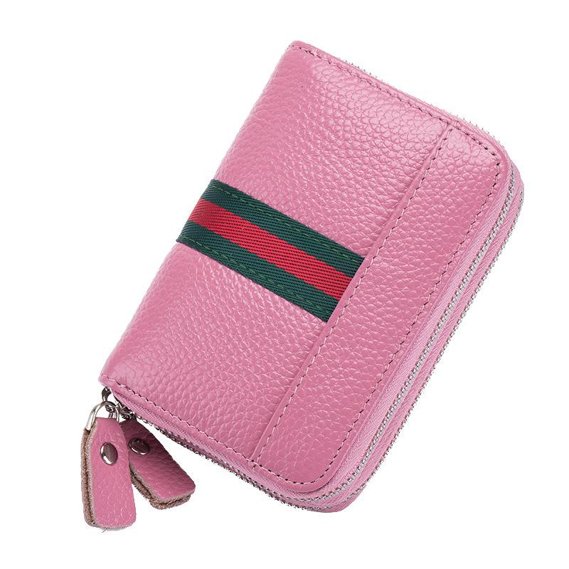 

Ключница Кардхолдер Многофункциональный на молнии Женский чехол для rfiid-карт Мужской мультикард с защитой от сканирования розовый