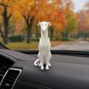 3D Printed Huibiti Dog Figurine, Simulated Sitting Dog Shape Model, Delicate Hair Texture, One-Piece Molding, Mini Desktop Ornament Gift for Dog