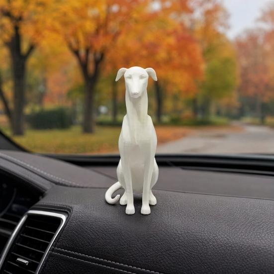 3D Printed Huibiti Dog Figurine, Simulated Sitting Dog Shape Model, Delicate Hair Texture, One-Piece Molding, Mini Desktop Ornament Gift for Dog