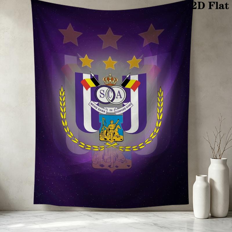 Rsc Anderlecht Wall Tapestry Aesthetic Wall Hanging Printed Fabric Blanket Decorative Tapestries For Bedroom Living Room Home Decor
