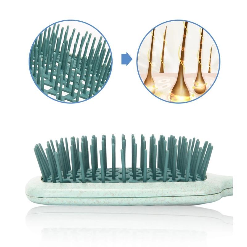 1 Stück breitzahniger Luftkissenkamm Salon Kopfhautmassagekamm Haarbürste Weizenstroh Umweltschutz Janeke Haarbürste
