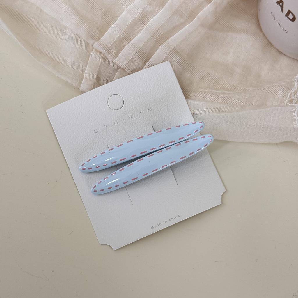 Cream Color Polka Dot Hairpin Side Clip Female Side Bang Premium Duckbill Hairpin  New Hair Accessories Sweet for Women Girl