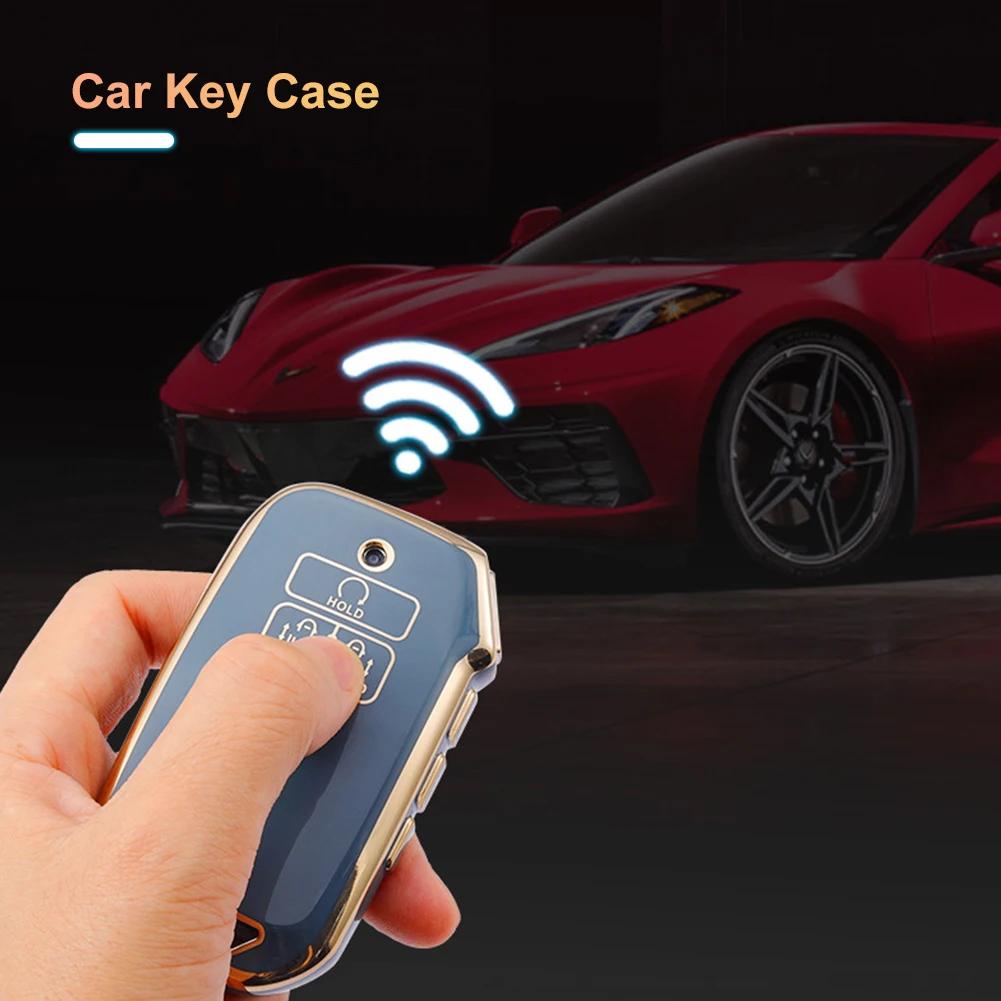 TPU Electroplated Car Key Case for Kia K5 K3 K4 Sportage Carnival Sedona 7 Button Key Cover Key Shell Interior Accessories