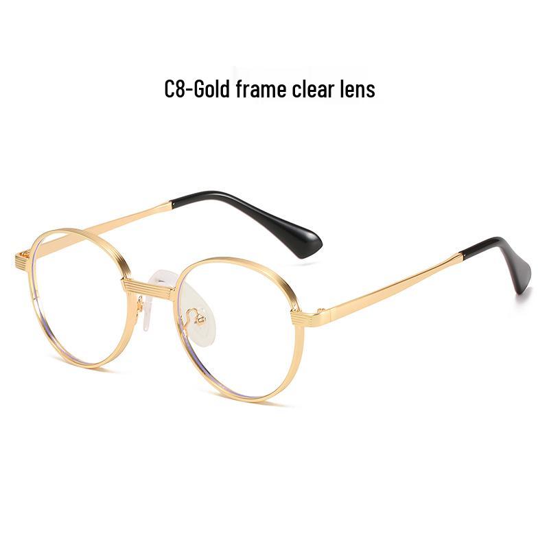 2058 Retro Small Round Frame Metal Sunglasses for Women