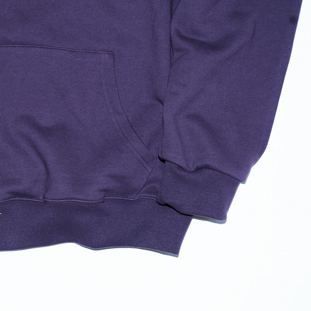 Square Embroidered Logo Hoodie Purple