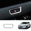 For Honda Vezel HR-V E:HEV -2024 Car Double Flash Frame Cover Trim Sticker Warning Light Switch ABS Black Paint Accessories