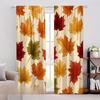 Maple Leaf Print Curtains Polyester Fabric Suitable Bedroom Living Room Decoration Curtain For Area Made Of Machine Washable