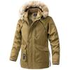 2026 New Winter Men Long Coat Military Fur Hood Warm Tactical Bomber Army Korean Thick Multi Pockets Overcoat Male Warm Parka