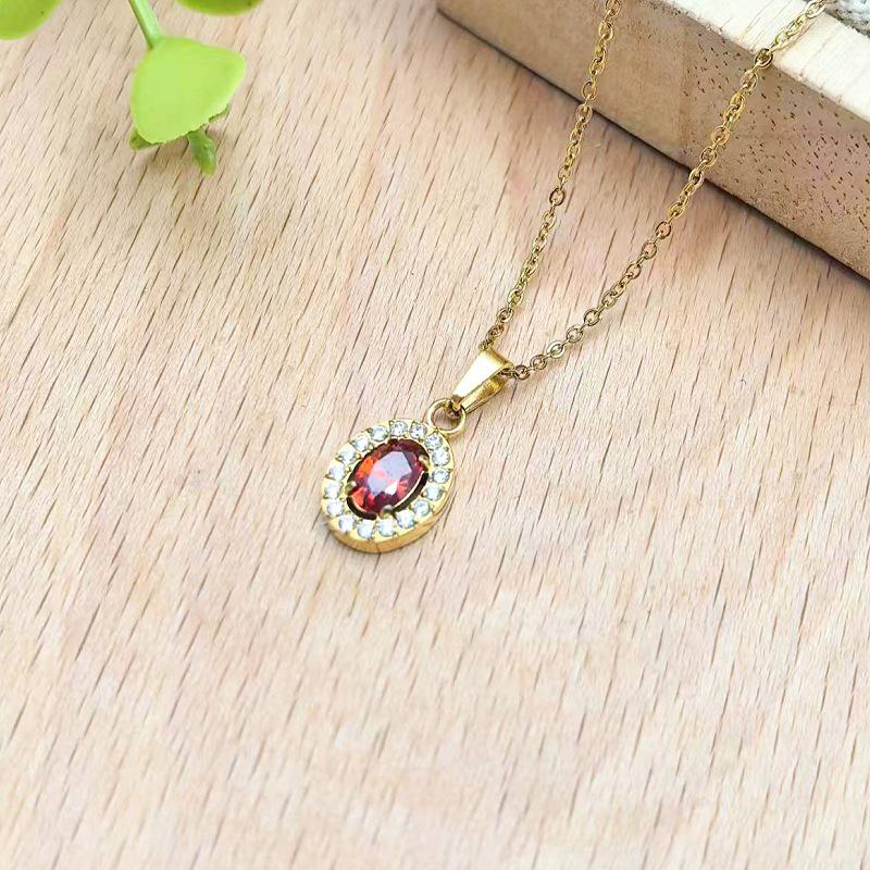 Elegant Women's T-Shaped Titanium Steel Necklace - Light Luxury Style Clavicle Jewelry