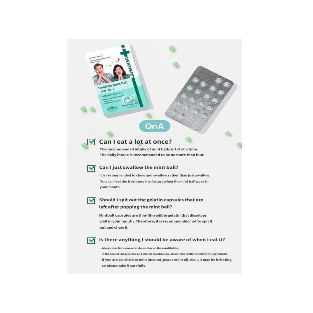 Dentiste Mint Bowl 40 Pieces (20 Pieces/2pieces)