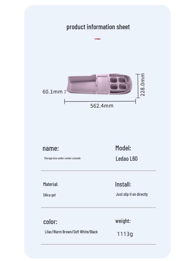 LeDao L60 Silicone Console Storage & Glasses Holder