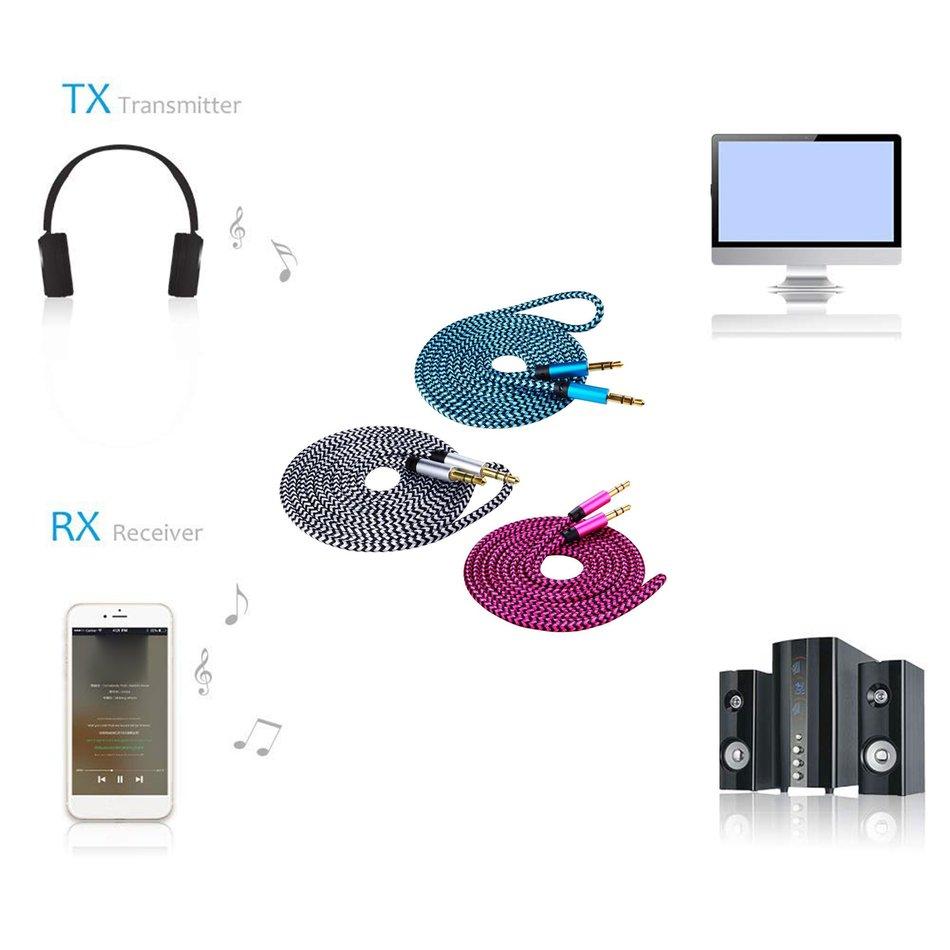 Buy Pearliky 2 Pack 1m Audio Car Audio Cable 3.5MM Car AUX Audio Cable