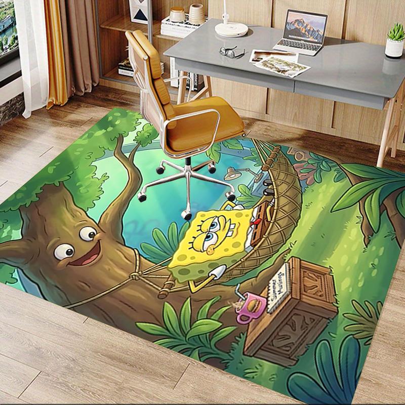 1pc Spongebob Squarepants Season Carpet for Playroom Bedroom Living Room Sofa Home Decor,kids Game Area Rug Non-slip Floor Mat Y7298