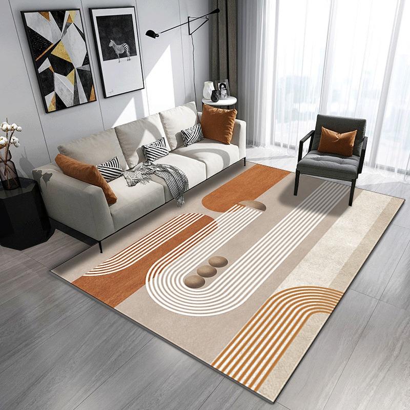 Europe Style Fashion Geometry Grid Carpet Living Room Sofa Bedroom Bedside Study Entrance Door Rug Non-slip Home Decor Mat