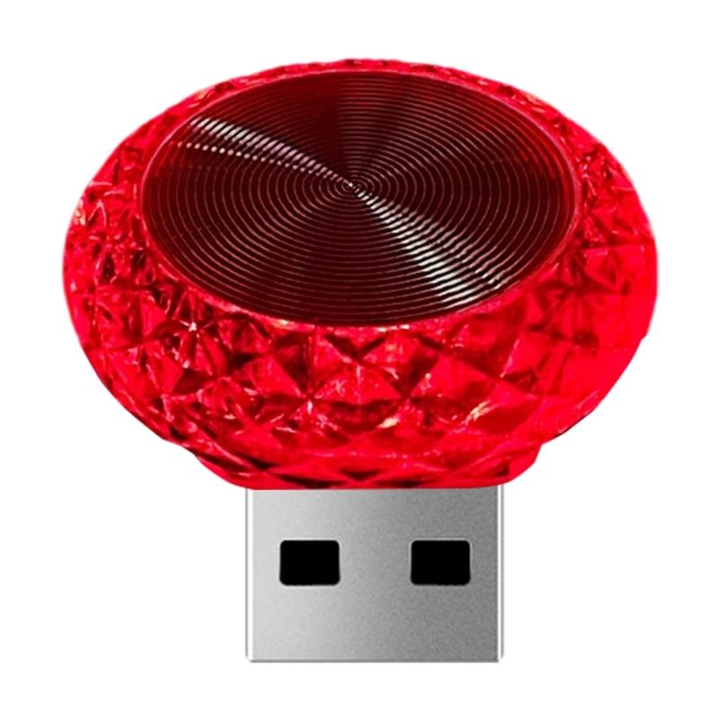 USB Car Atmosphere Light Multicolor LED Mood Lamp Plugs & Play Ambient Lighting Suitable for Vehicle Home Night Light