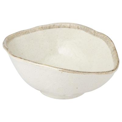Mino Ware Shirokaratsu White Karatsu Irregular Bowl (Medium) K72064