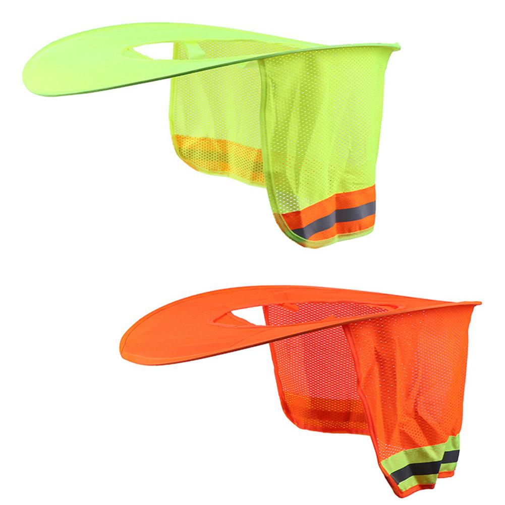 Hat Cover Sun Shade Cap For Construction, Reflective Hat Hats Cover For Helmet Yellow,Orange Foldable Security & Protection