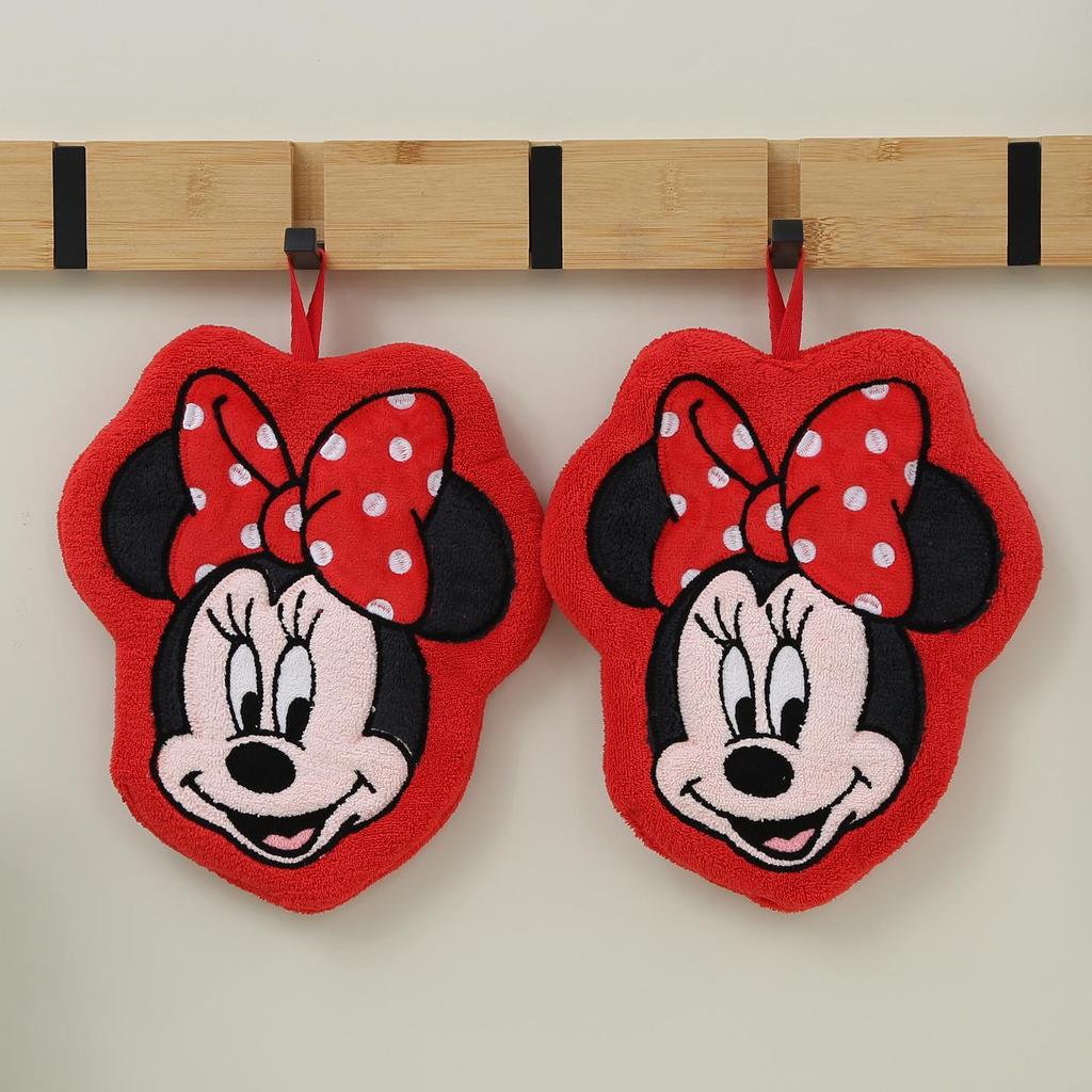 Cartoon Coral Fleece Hand Towel with Mickey, Minnie & Donald Designs - Absorbent, Quick-Drying for Kitchen Use