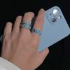 Niche Design Moonstone French Irregular Simple High-End Light Luxury Spanish Open Ring Women