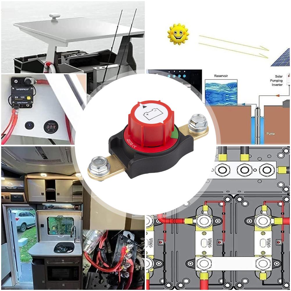 On/Off 300A Top Post Battery Switch 12-48V Battery Cut Off Switch Marine Battery Switch for Car Vehicle RV and Boat China Mainland