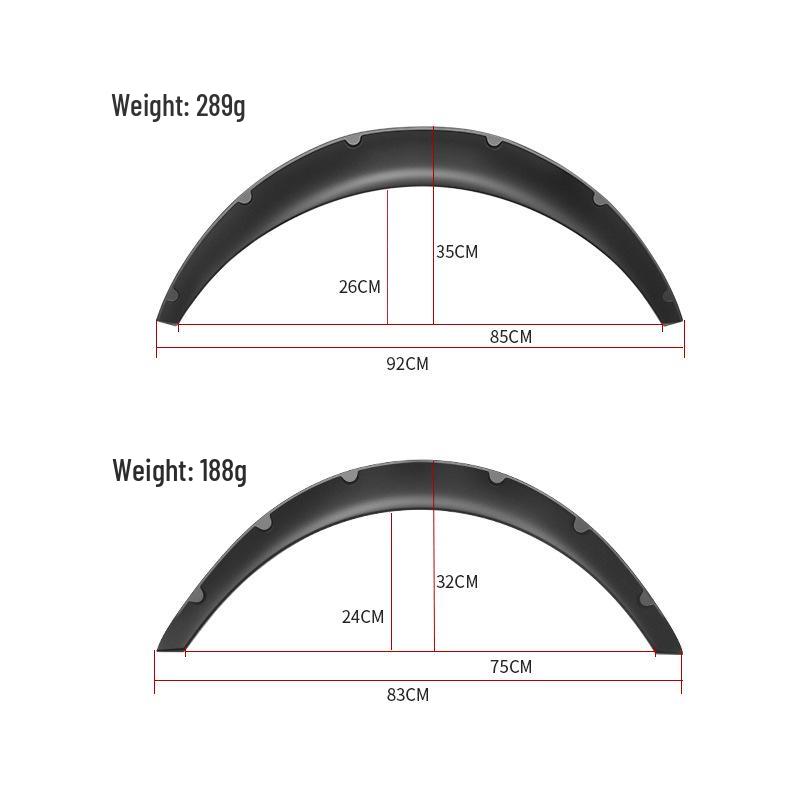 Universal Wide Body Fender Flares for Sedans, SUVs & Off-Road Vehicles - Decorative Mudguards