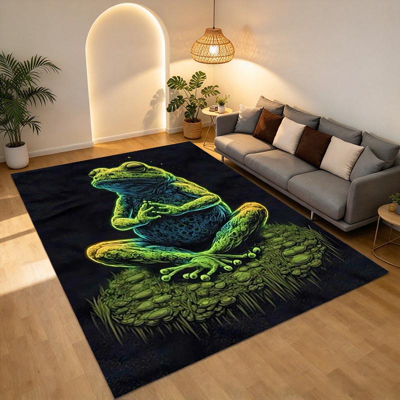 Meditation Frog Living Room Nonslip Area Rug Soft Carpet For Bedroom Game Playroom Sofa Office Home Decor Doormat Christmas Gift C926308