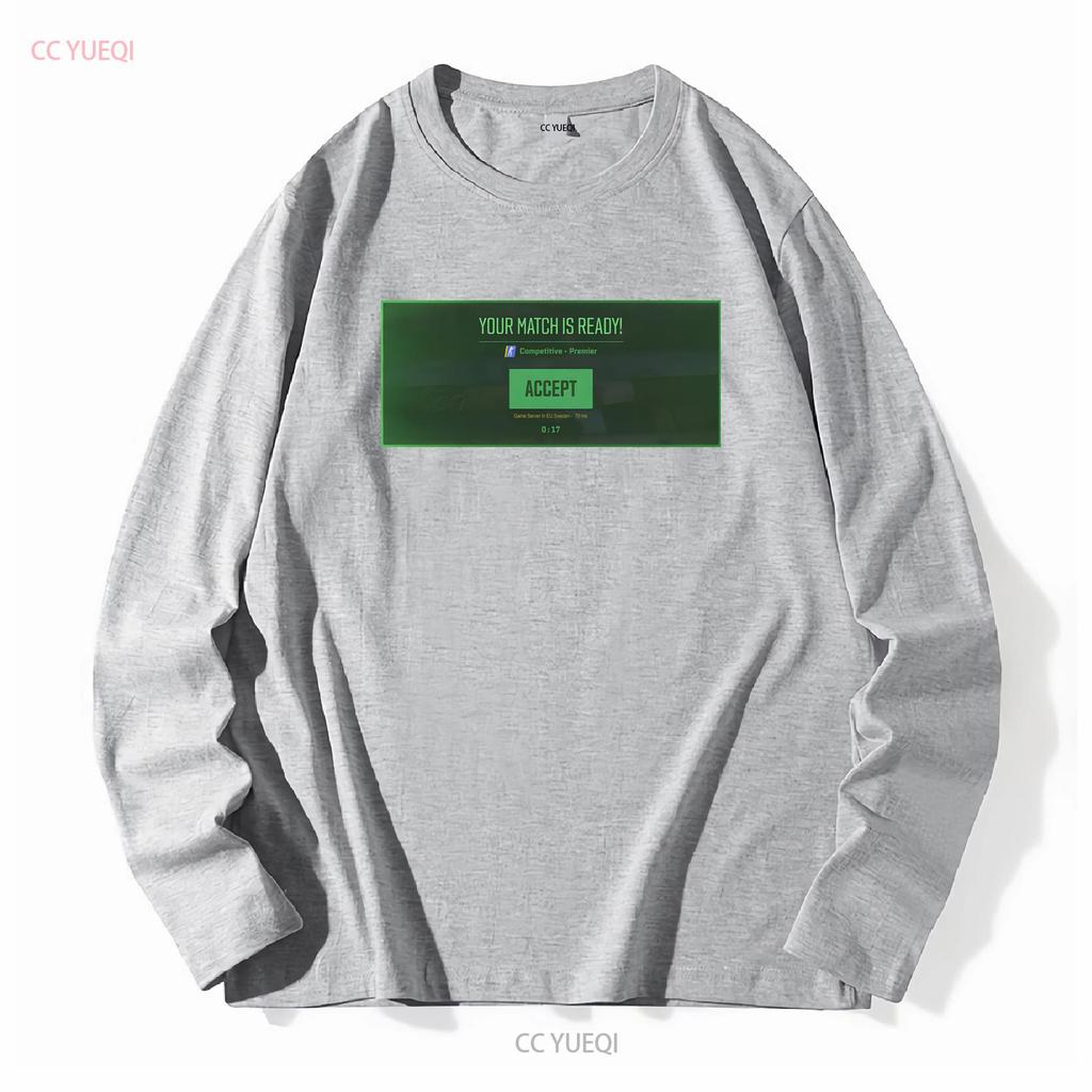 CS2 Gotowy na Mecz Koszulka S XXXL Różne Kolory Darmowa Wysyłka Długi lub Krótki Rękaw Vintage Wypłukany Streetwear Lekko Casualowy