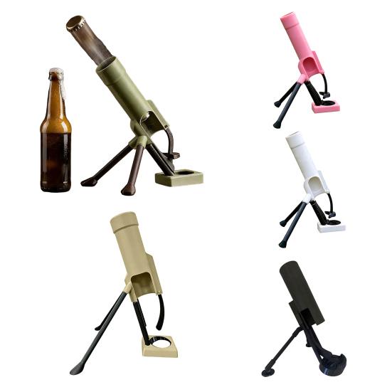 Mortar Bottle Opener Tactical Hands-Free Beer Bottle Opener with Cap Launcher Heavy Duty Fun Party Gadget for Bars