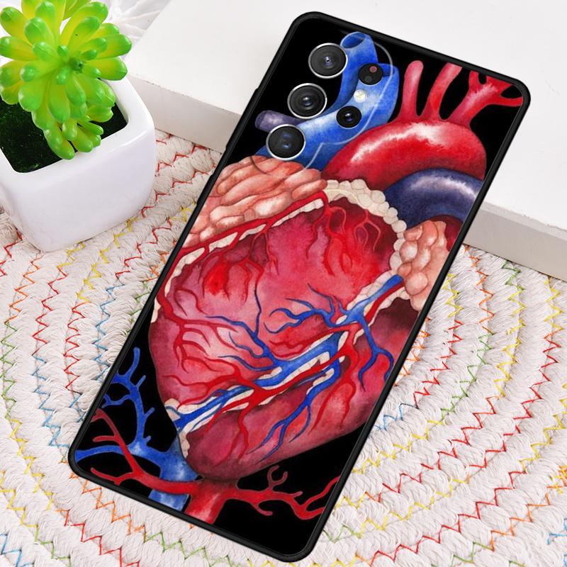 Medical Human Organs Brain Kidney Silicone Phone Case For Samsung Galaxy Note 10 Pro S26 S25 S24 S23 S22 S21 Plus Ultra Cover