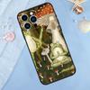 Vintage Retro Frosch Pilze Hülle Für iPhone 15 16 14 13 12 11 Pro Max Mini X XR XS Max 7 8 Plus Stoßfänger Hüllen Abdeckung