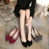 Spring New Single Shoes Women's Shoes Pointed Shallow Mouth Flat Heel Flat Bottom Bow