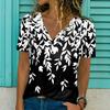 Summer T-shirt for Women Tops Women T-shirt Flower 3D Print Child Adult T-shirt Fashion Short Sleeve Casual Female Clothing