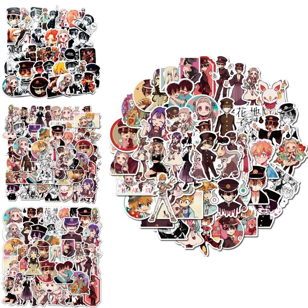 Vibrant And Waterproof 50pcs Toilet-bound Hanako-kun Stickers For Diy Graffiti Fun