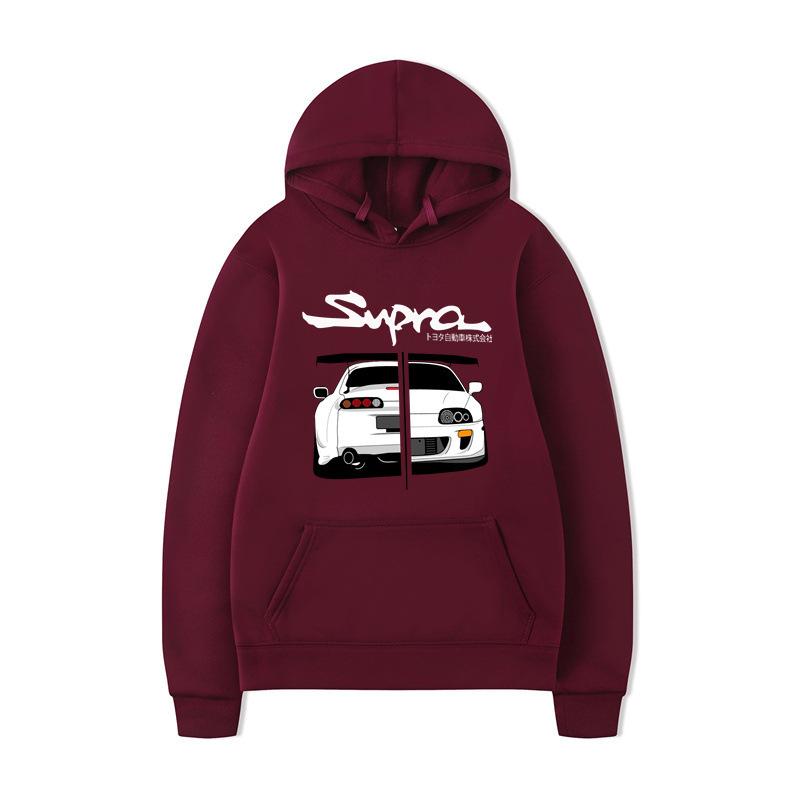 New Men's Daily Sweater, Header D Racing Autumn Sweater with Hat