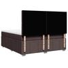 Box Spring Bed with Mattress Dark Brown 180 x 200 cm Fabric