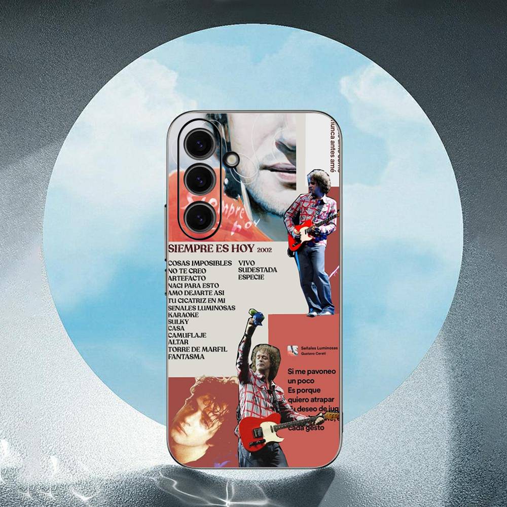 G-Gustavo-C O-Cerati For Samsung Galaxy S25 S24 S23 Ultra S22 S21 Plus S20 Black Soft Silicone Protective Case