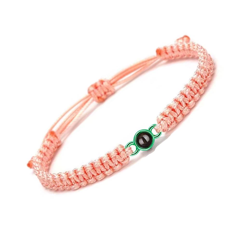 Custom Photo Bracelet with Photo Projection Hand Woven Personalized Photo Projection Bracelet Memory Bracelet Photo Wholesale