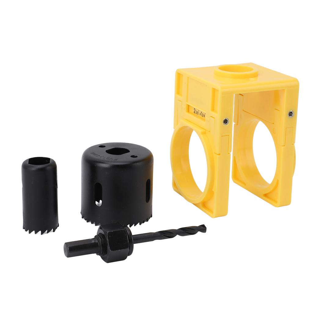 Lock Installation Kit with Template Carbon Steel Plastic Door Hole Saw Kit for Wooden Doors S Locksets
