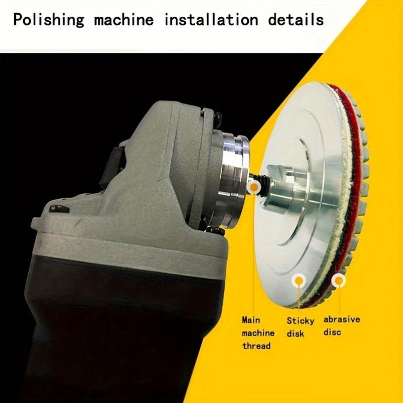4" M14 Aluminum Backing Plate – for Hook-and-Loop Polishing Pads, Low-Speed Grinders Only