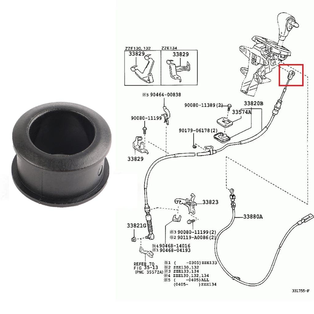 Set For Toyota Corolla Matrix 2003-2008 Plastic Automatic Transmission Shift Shifter Cable Bushing Replacement 33820-02370B
