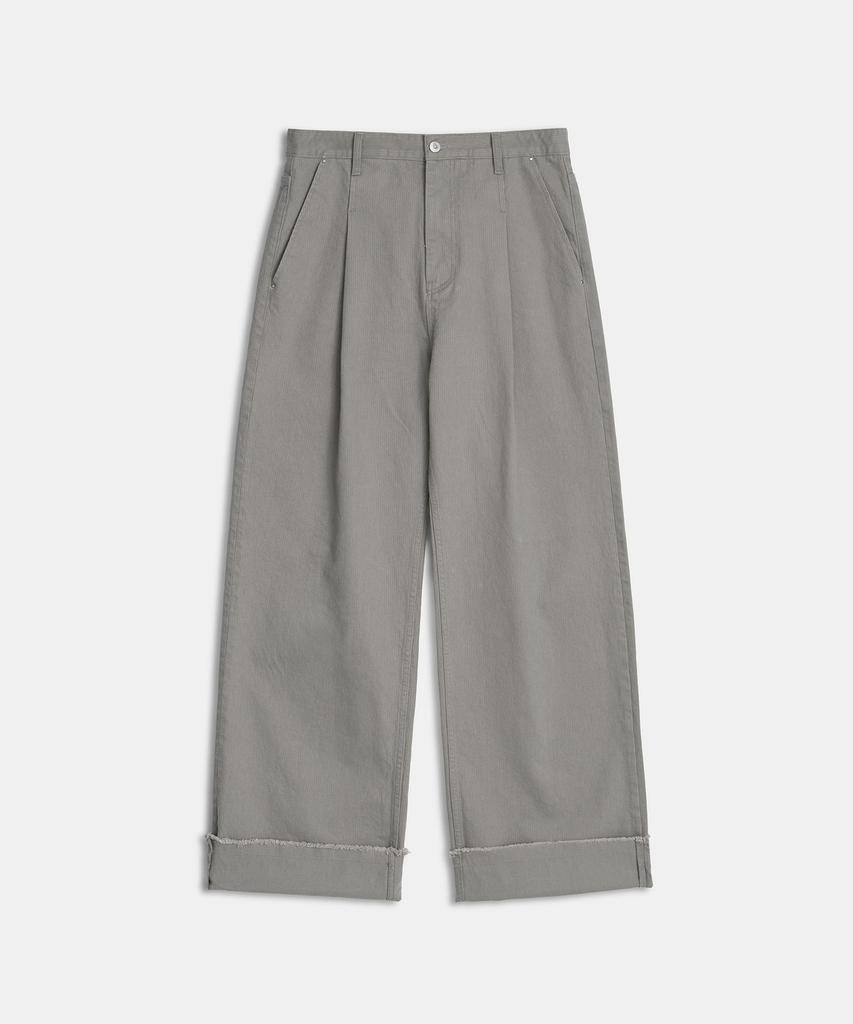 LABELARCHIVE Colter Raw-Edge Deep Cuff Jeans Herb