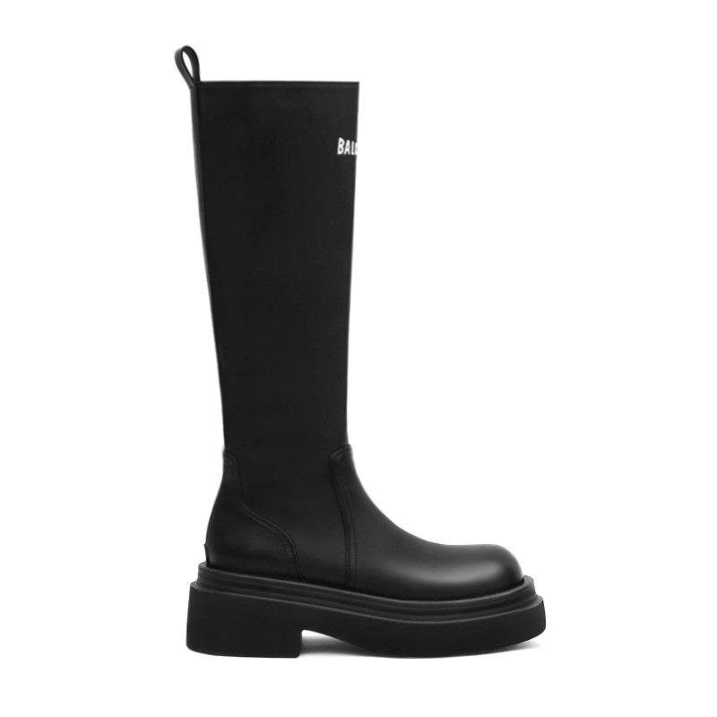 Paris same platform Martin boots versatile British style alphabet knight boots small man but knee height boots women