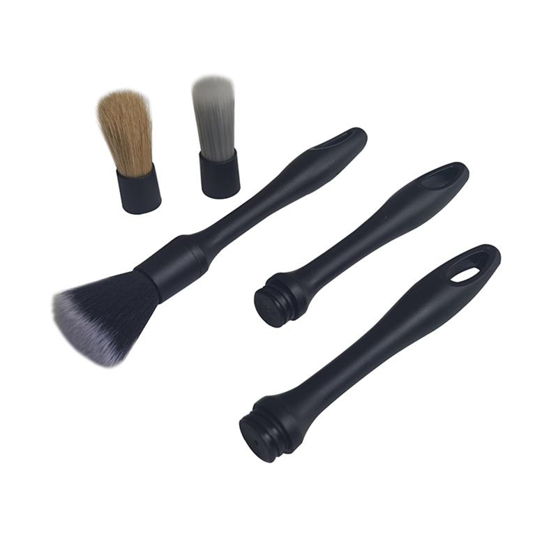 3Pcs Car Detailing Brush Set Soft Bristle Car Cleaning Brush Tire Wheel Brush