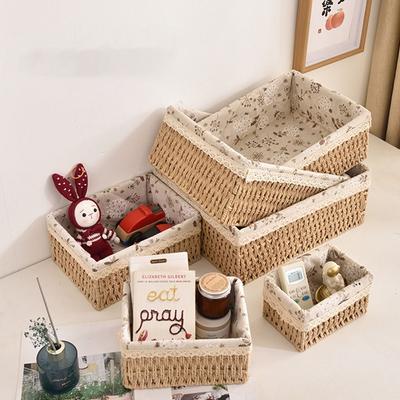 Imitation Rattan Rattan Storage Baskets Home Decoration Desktop Sundries Organizer