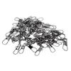 10PCS Fishing Barrel Swivels with Safe Snaps Stainless Steel High Strength Interlock Snap Rolling Co