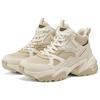 Skechers DLites Comfortable Versatile Breathable Rebound High-Top Running Shoes Women Sneakers Beige 168023-WLPK