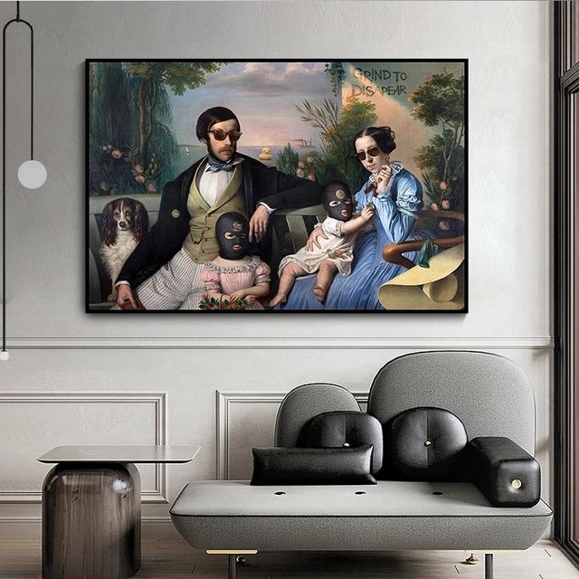 Bez rámečku Maskovaná Bonnie a Clyde Rodina Basketbalový sen Graffiti Plakáty Obrazy na plátně Obrazy na zeď Výzdoba pokoje